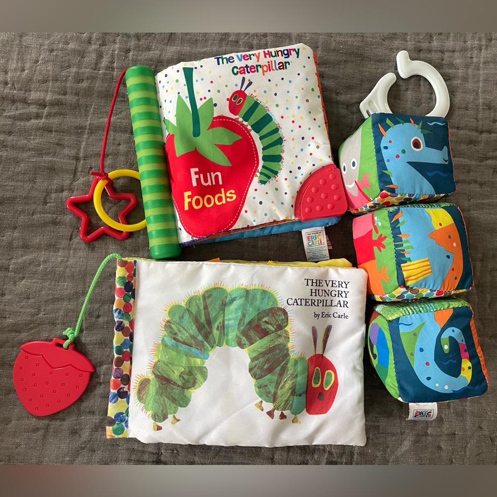 Eric Carle Bundle The Very Hungry Caterpillar Soft Toy Set Books Rattle